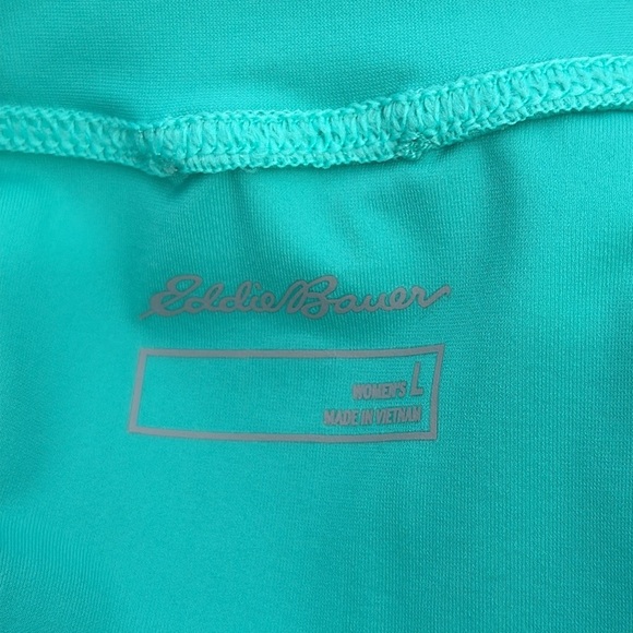 Eddie Bauer Turquoise Blue Shoreline Long Sleeve Rash Guard Shirt Large - Picture 7 of 9